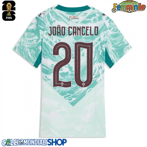 Maglie da calcio Portogallo Joao Cancelo #20 Seconda Maglia Femminile Mondiali 2026  Manica Corta